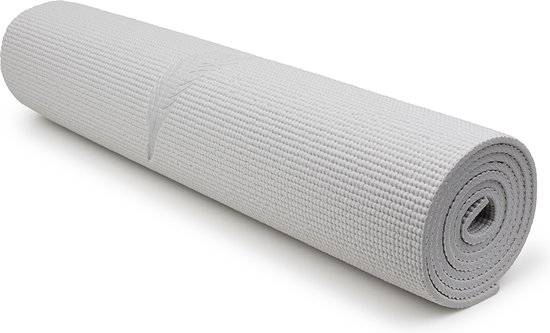MindBaas - Yoga Mat (extra dik) - Fitness Mat - Eco - Antislip - Grijs - Pilates Mat - 183 x 61 x 0.6 cm