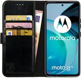 Rosso Element Book Case Wallet Hoesje Geschikt voor Motorola Moto G72 | Portemonnee | 3 Pasjes | Magneetsluiting | Stand Functie | Zwart