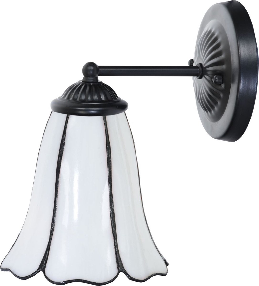 Art Deco Trade - Tiffany wandlamp zwart met Liseron 