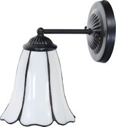 Art Deco Trade - Tiffany wandlamp zwart met Liseron "Akkerwinde"