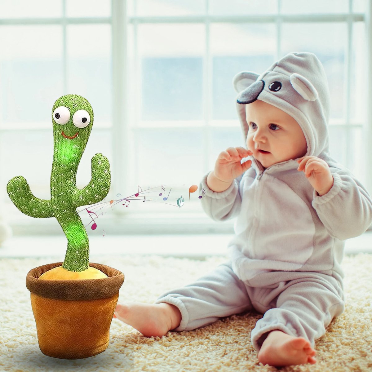 Cactus dansant jouets pour bébé de 6 à 12 mois jouet cactus - Temu