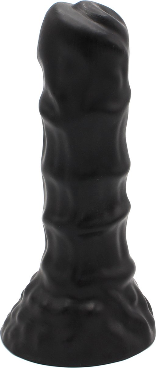 Goedkoopste Dinoo - XXL Anaal Dildo Met Ribbels Van TPE - Zwart