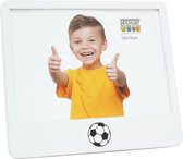 Deknudt Frames fotolijst S68KK1  E1G - wit - voetbal motief - 10x15 cm