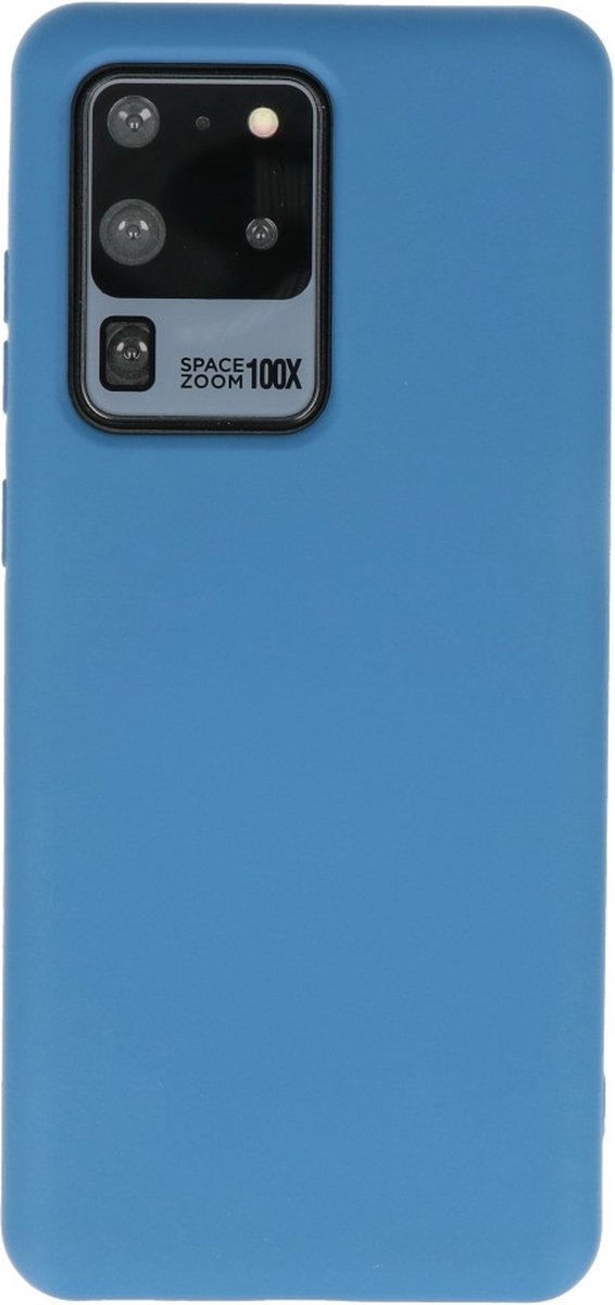 Hoesje 2.0mm Dikke Siliconen Back Cover Kleur Navy geschikt voor Samsung Galaxy S20 Ultra