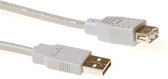 ACT USB 2.0 A male - USB A female ivoor 1,80 m SB2200