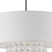 Lindby - plafondlamp - 1licht - IJzer, kunststof, glas - H: 46 cm - E27 - chroom, wit, transparant