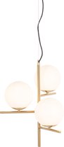 QAZQA flore - Design Hanglamp - 3 lichts - Ø 40 cm - Goud/messing - Woonkamer | Slaapkamer | Keuken