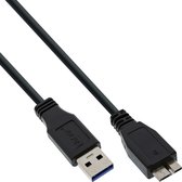 InLine 35410 câble USB 1 m USB A Micro-USB B Noir