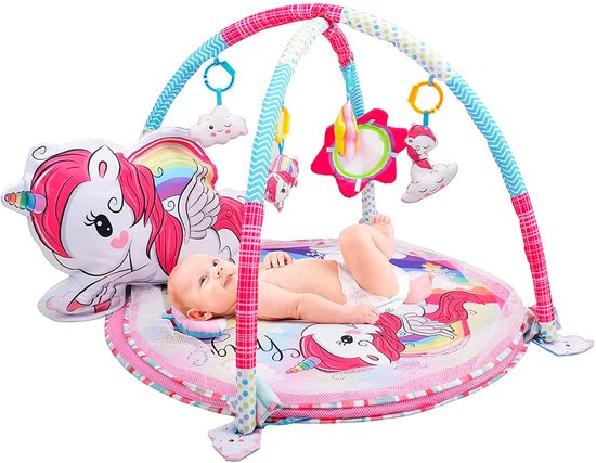 Piscine à balles Allerion Bébé Gym - Tapis de jeu pour Bébé - Pliable -  Avec 5