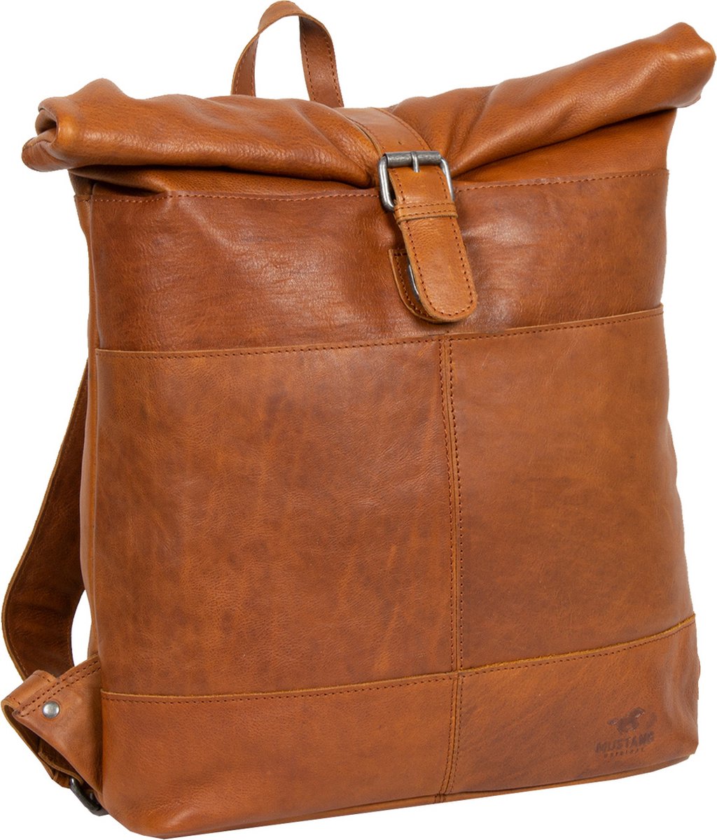 MUSTANG Leren Vrije tijd rugzak Rugzak Catania Backpack Cognac Bruine