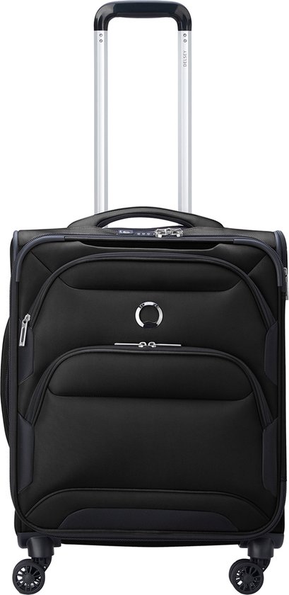 Delsey Handbagage zachte koffer / Trolley / Reiskoffer - Sky Max 2.0 - 55 cm - Zwart