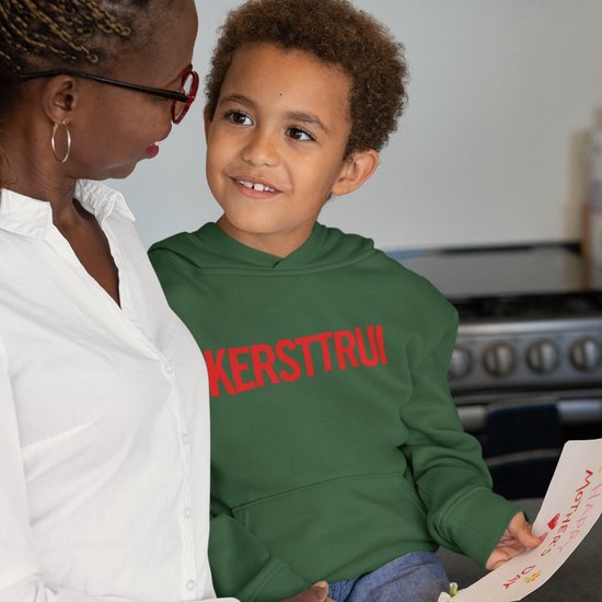 Foute Kerst Hoodie Groen Kind - Kersttrui Red (12-14 jaar - MAAT 158/164) - Kerstkleding voor jongens & meisjes