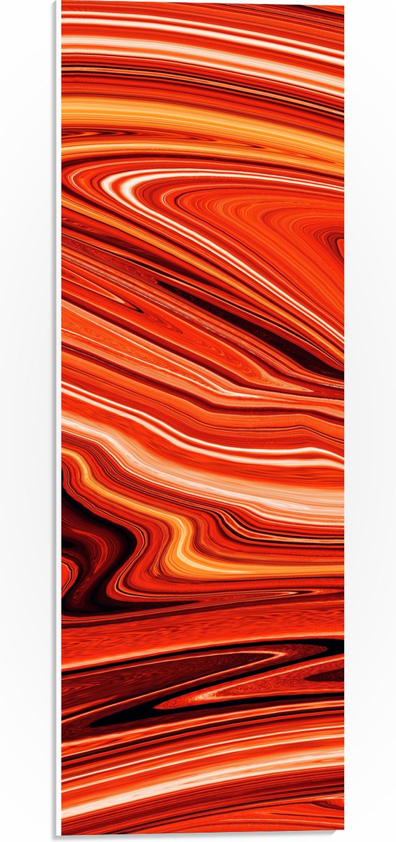 PVC Schuimplaat - Verschillende Tinen Oranjekleurige Verf - 20x60 cm Foto op PVC Schuimplaat (Met Ophangsysteem)