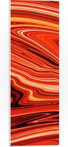 WallClassics - PVC Schuimplaat - Verschillende Tinen Oranjekleurige Verf - 20x60 cm Foto op PVC Schuimplaat (Met Ophangsysteem)