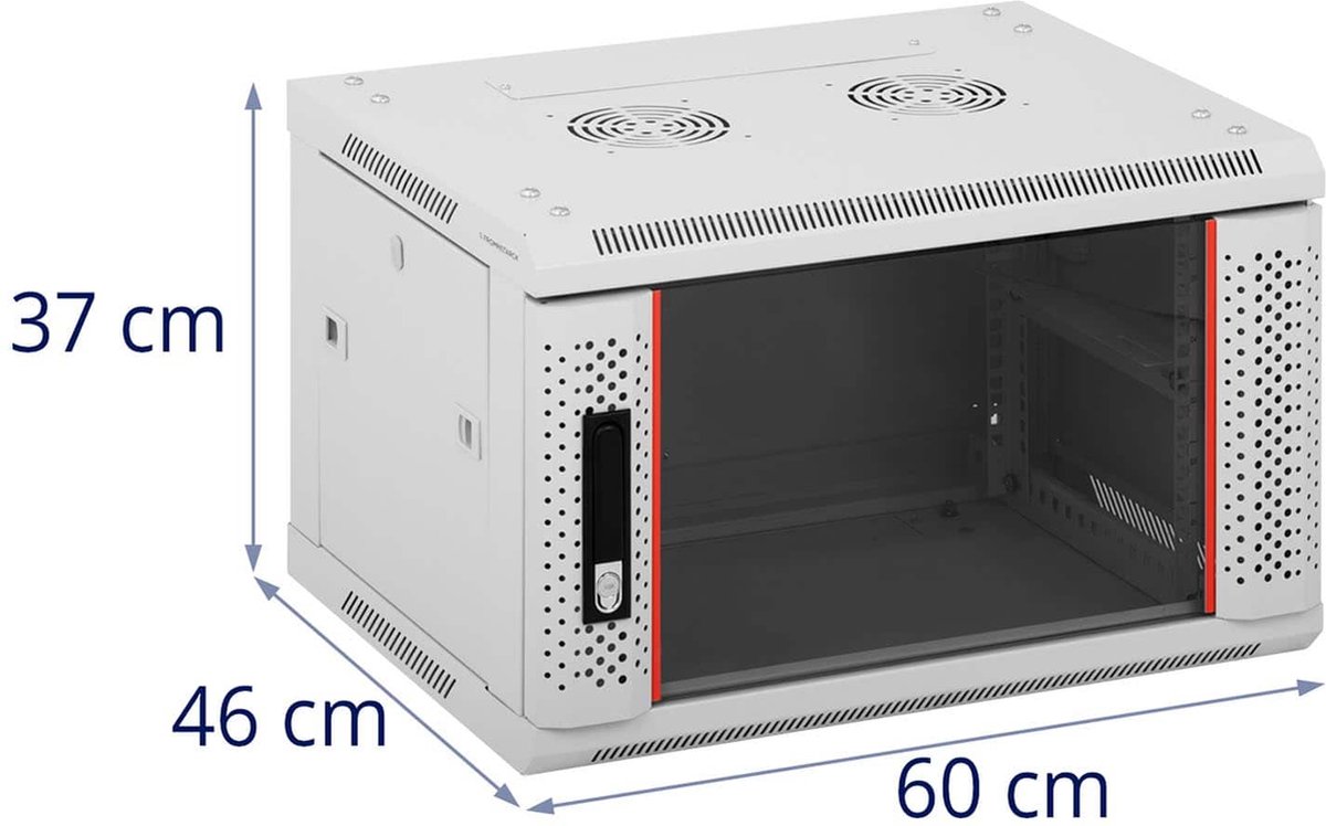 Fromm & Starck Serverrek - 19 inch - 6 U - vergrendeling - tot 60 kg - grijs