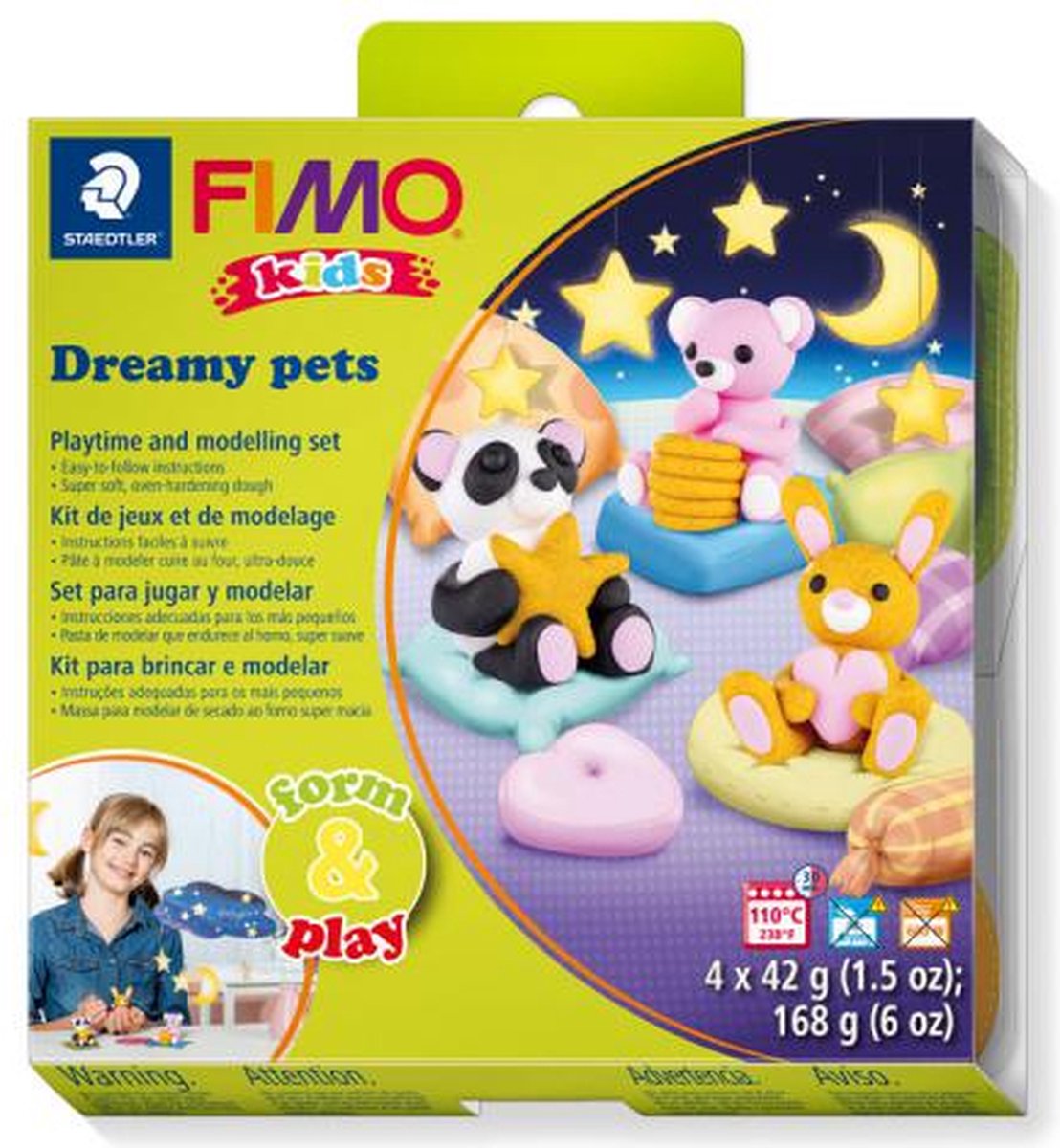 FIMO kids 8034 - ovenhardende boetseerklei - Form&Play set "Dreamy Pets" — afbeelding 8
