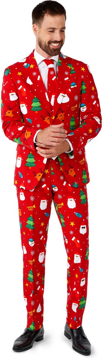 OppoSuits Festivity Red - Heren Pak - Kerst Outfit - Rood - Maat EU 52 |  bol.com
