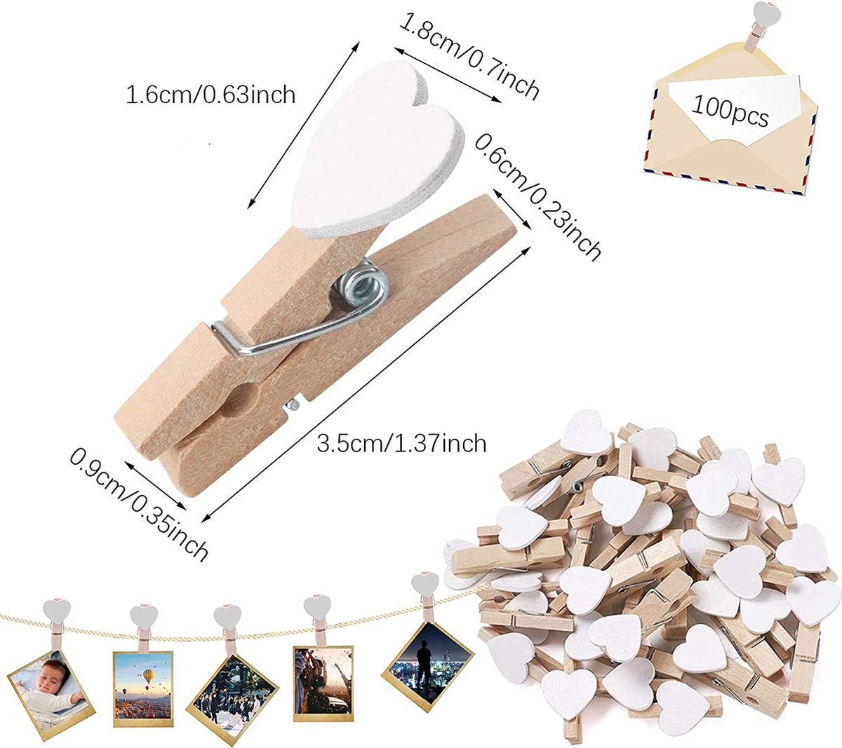 20 épingles à Pousser En Bois Uxcell - Pour Tableau En Liège, Bureau, Organisation
