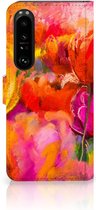 GSM Hoesje Sony Xperia 1 IV Cover met Tekst Tulips