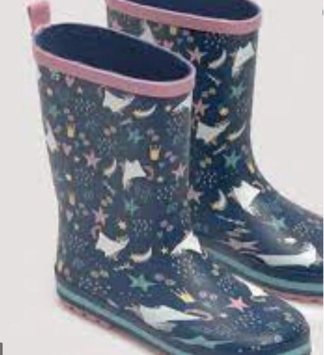 Regenlaarzen kinderen | Unicorn regenlaars blauw