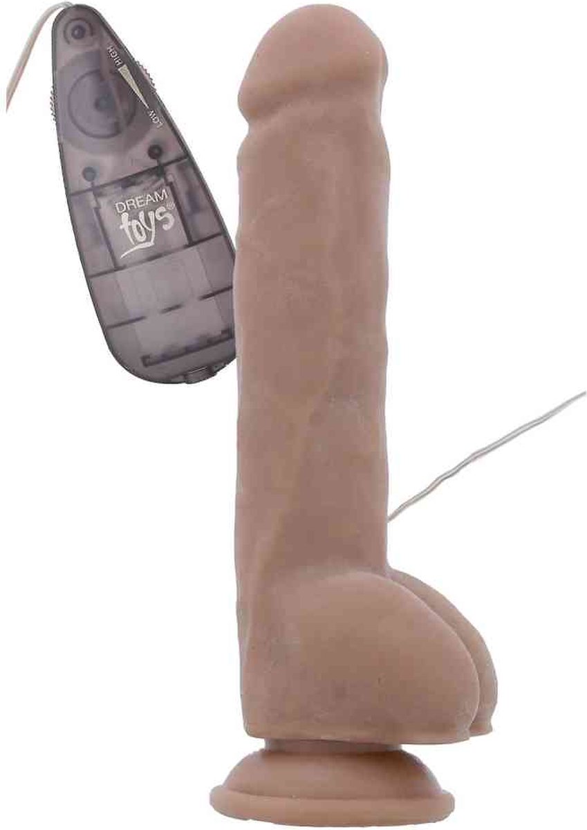 Goedkoopste Dream Toys Dildo Love Toy Mr.Dixx Macho Marshal 9,4' Dual Density Vibrating Dildo beige
