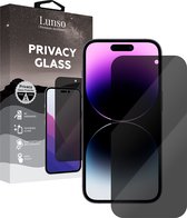 Lunso - Geschikt voor iPhone 14 Pro Max - Privacy Glass - Gehard beschermglas
