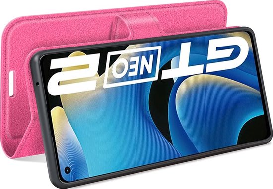 Mobigear Classic Phone Case adapté pour Realme GT Neo 3T Case Bookcase Wallet - Magenta