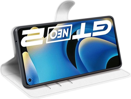 Mobigear Classic Phone Case adapté pour Realme GT Neo 3T Case Bookcase Wallet - Wit