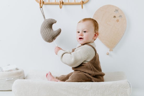 Baby's Only Gebreid baby Muziekdoosje - Muziekhanger maan Hope - Urban Green - Muziek speelgoed van Baby's Only — afbeelding 5