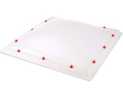 Skylux polycarbonaat lichtkoepel 3-wandig - heatstop 1000 x 1000 mm