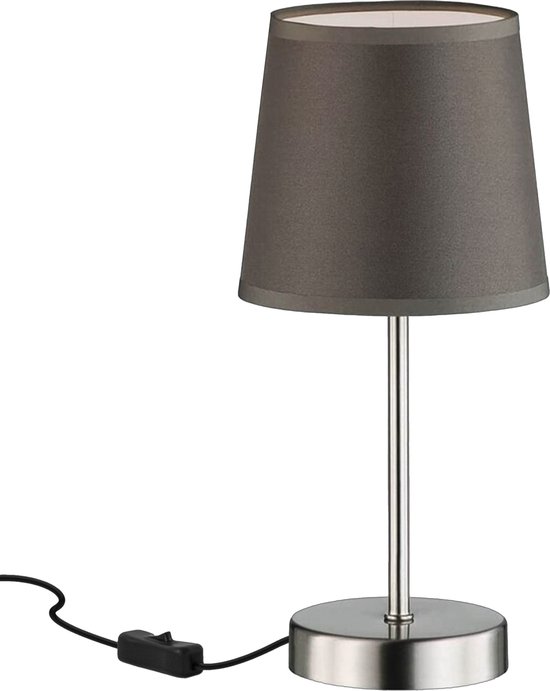 Eleganto LED Tafellamp met voetschakelaar - E14 fitting - Grijs - 32 cm