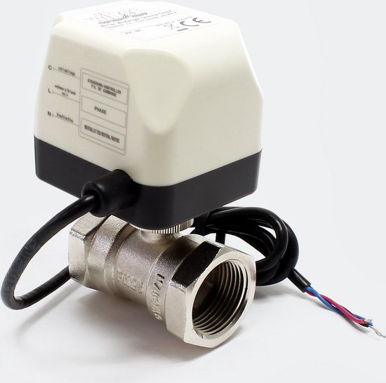 SWAWIS 2 Piezas Válvula Motorizada de 2 Vías Válvula Solenoide