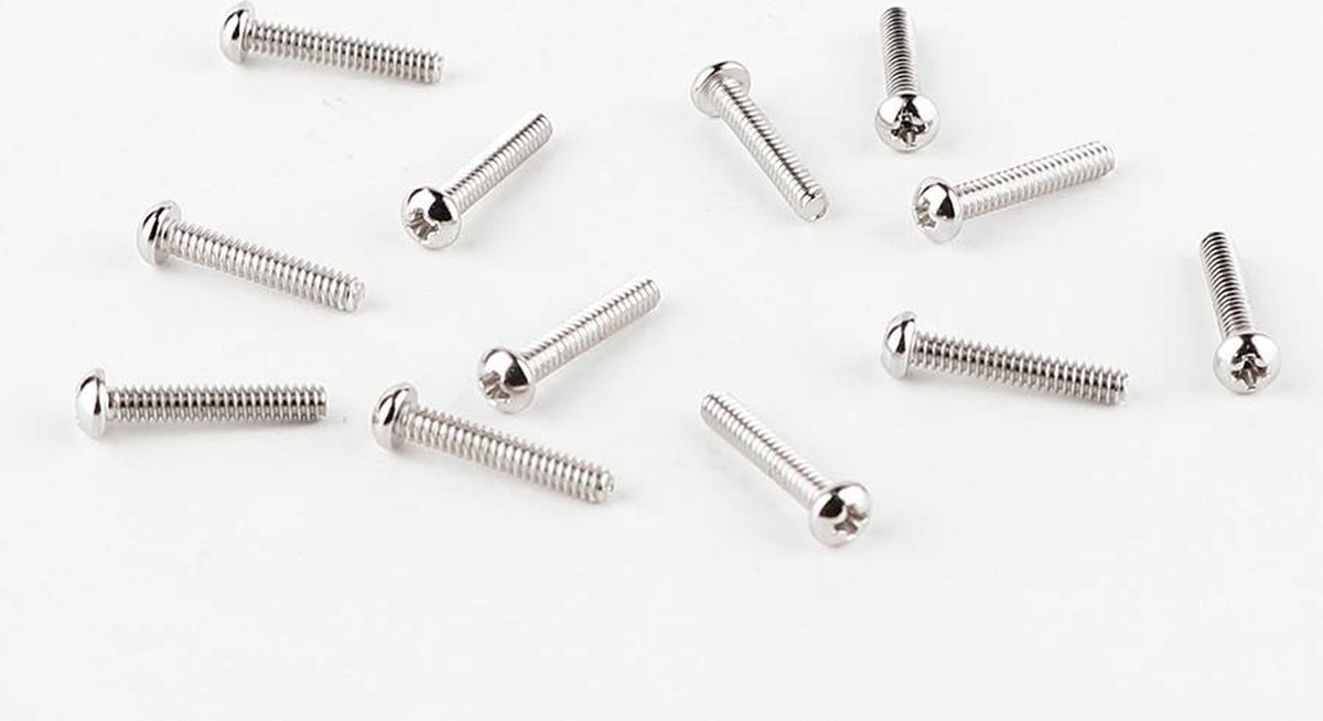 Intonatie schroeven Fender 0015693049 vintage Strat 4-40 x 5/8 nikkel 12-pack