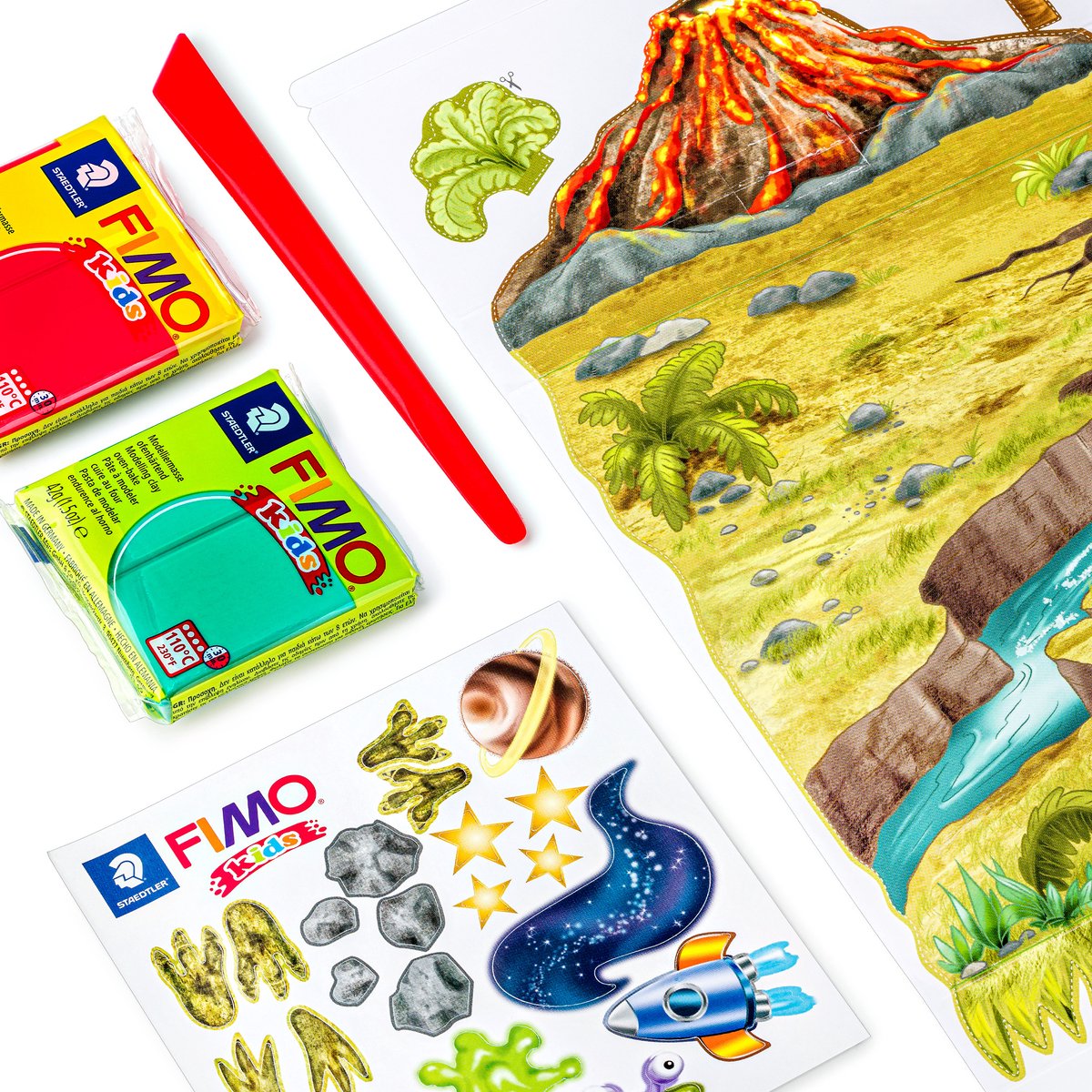 FIMO kids 8034 - ovenhardende boetseerklei - form&play set - Dino — afbeelding 3