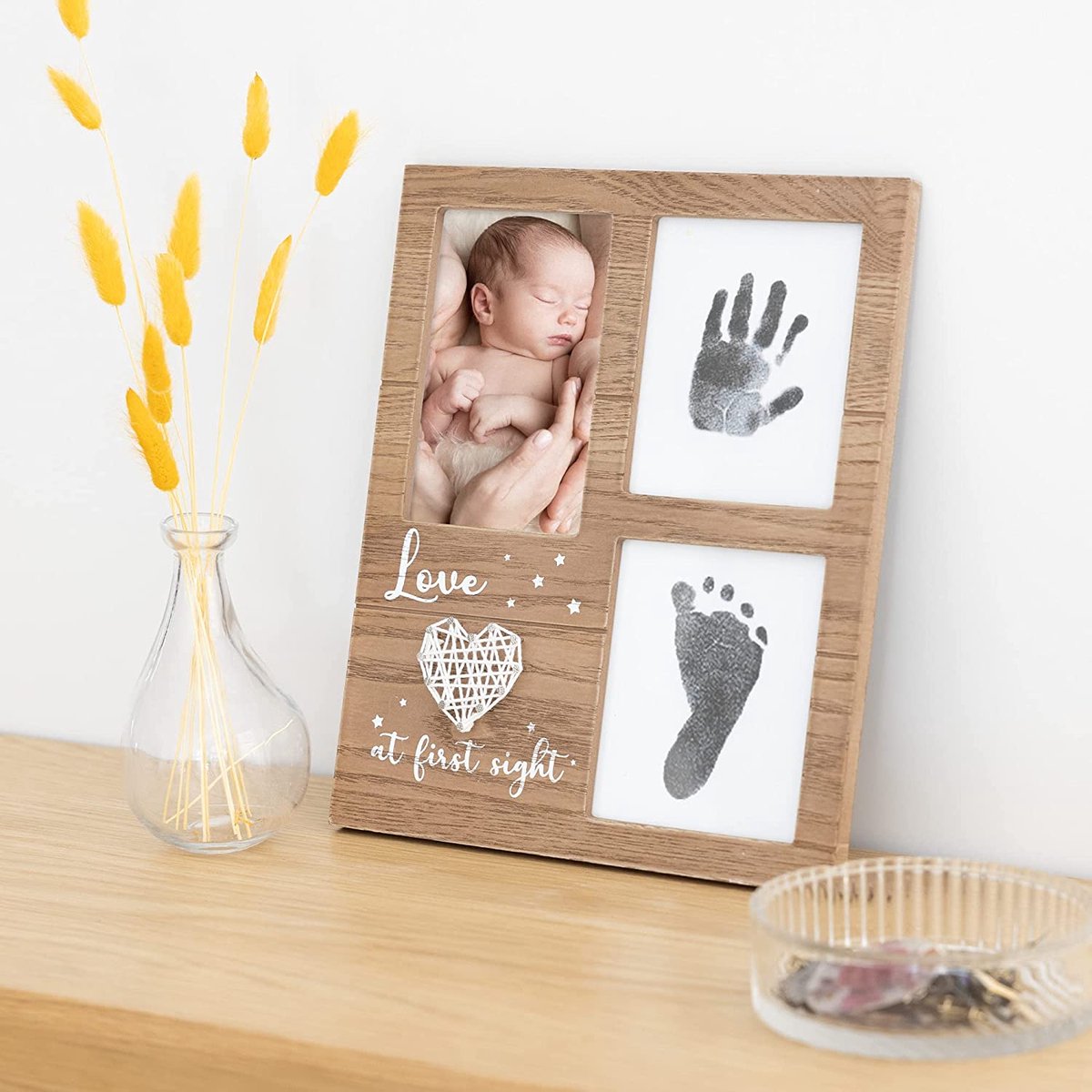 Goedkoopste Baby Fotolijstje met Klei Afdruk Gipsafdruk baby - - Kraamcadeau jongens Kraamcadeau meisjes – Pasgeboren Baby – Geboortecadeau afdrukkenset