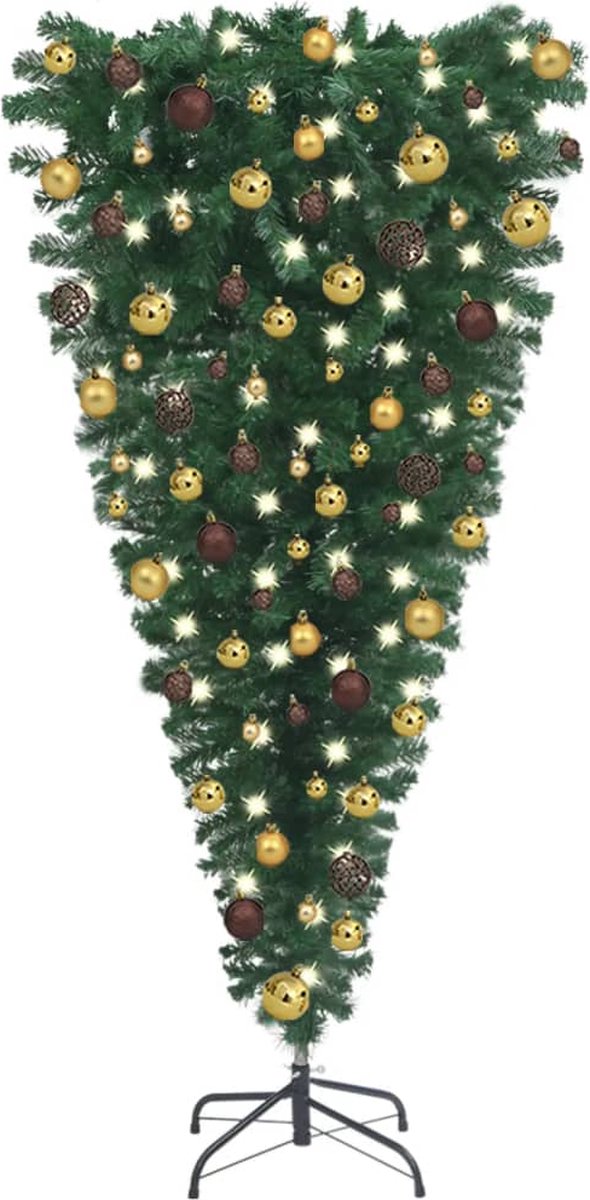 Prolenta Premium - Kunstkerstboom omgekeerd met LED's en kerstballen 180 cm