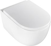 WC suspendu sans rebord Mawialux - siège à fermeture amortie - Blanc brillant - Washington