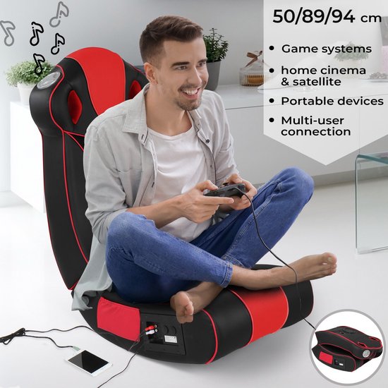 Vouwbare gamestoel, multimedia stoel, schommelstoel met speaker, surround en subwoofer,