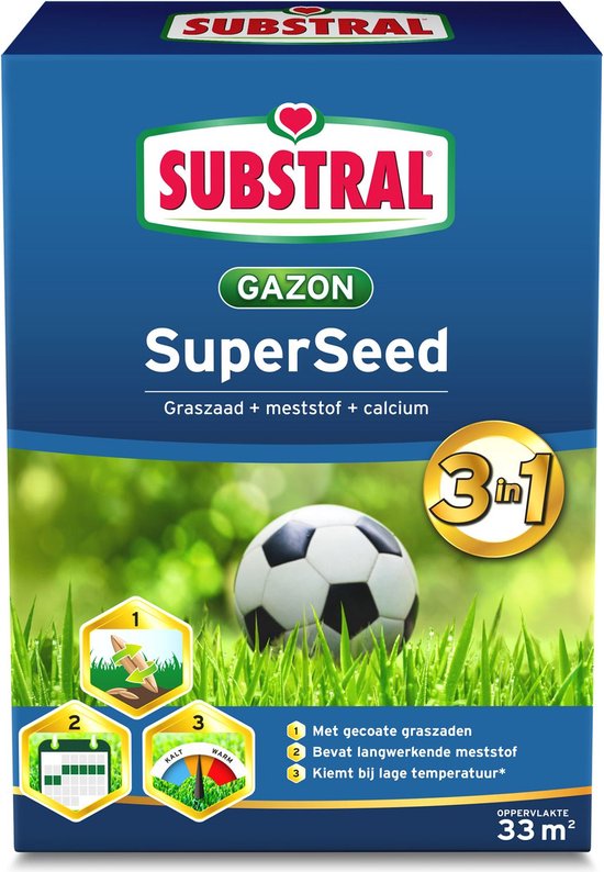 Substral graszaad 3in1 SuperSeed gecoat incl. meststof dicht en