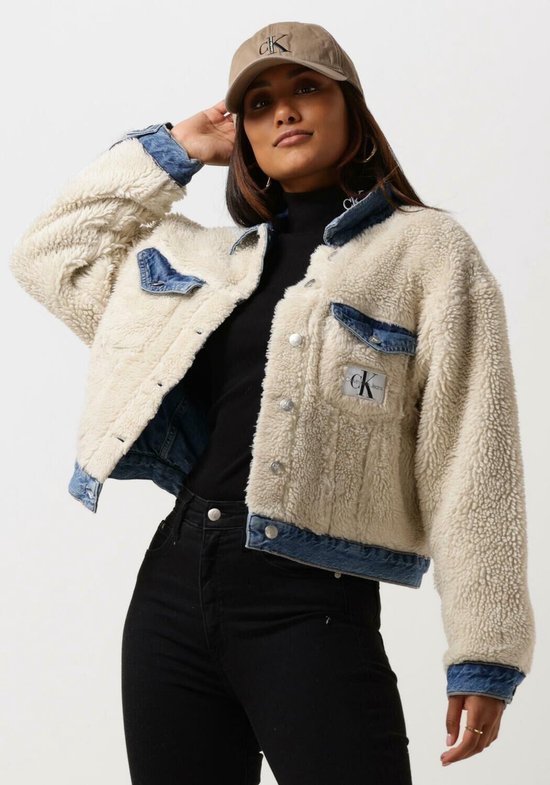 Calvin Klein Reversible Sherpa Crop Dnm Jkt Jassen Dames - Winterjas -  Blauw - Maat S | bol.com