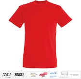 Sol's Heren T-Shirt 100% biologisch katoen Ronde hals Rood Maat M