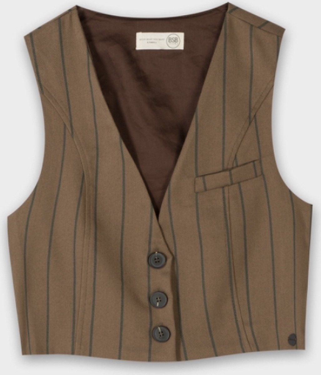 BSB - Vest - Gestreept - Bruin - XL