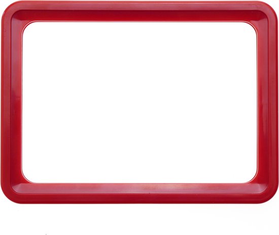 PrimeMatik - Frame voor borden en posters A4 306x215mm rood voor bewegwijzering