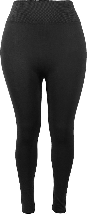 Legging Thermo Femme - Taille Haute - Zwart - Taille M/L