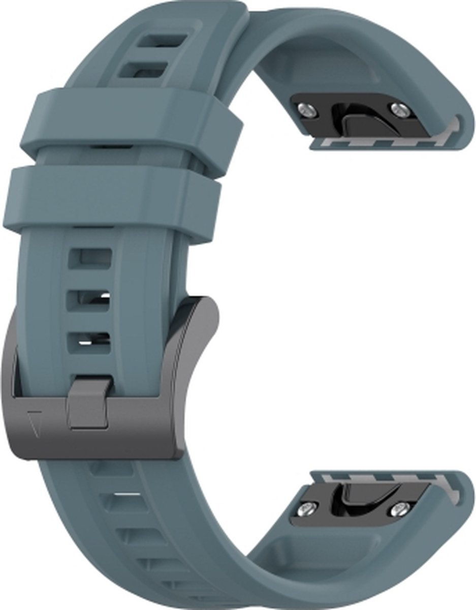 For Garmin EPIX Gen2 22mm Silicone Solid Color Watch Band(Rock Cyan)