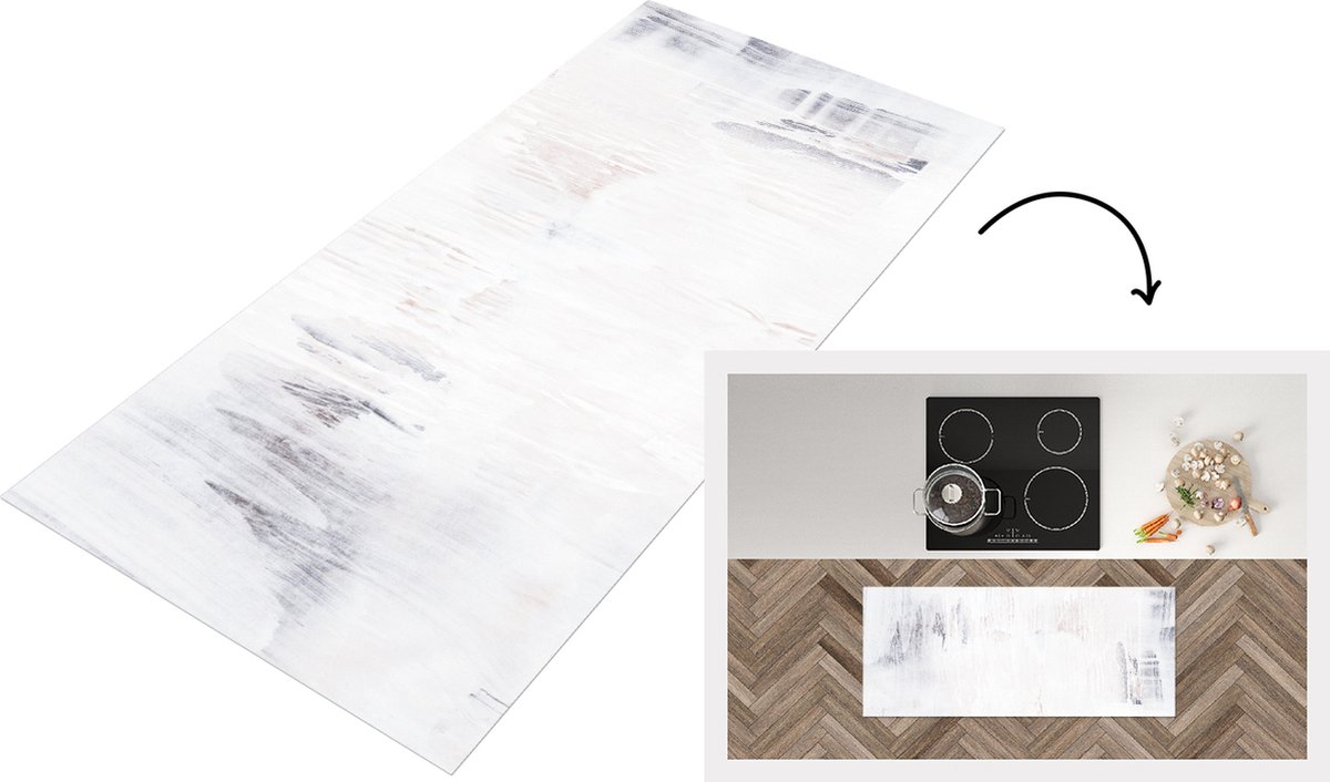 KitchenYeah Keukenloper - Loper keuken - Acrylverf - Verf - Design - 120x50 cm - Keukenloper vinyl Multicolor