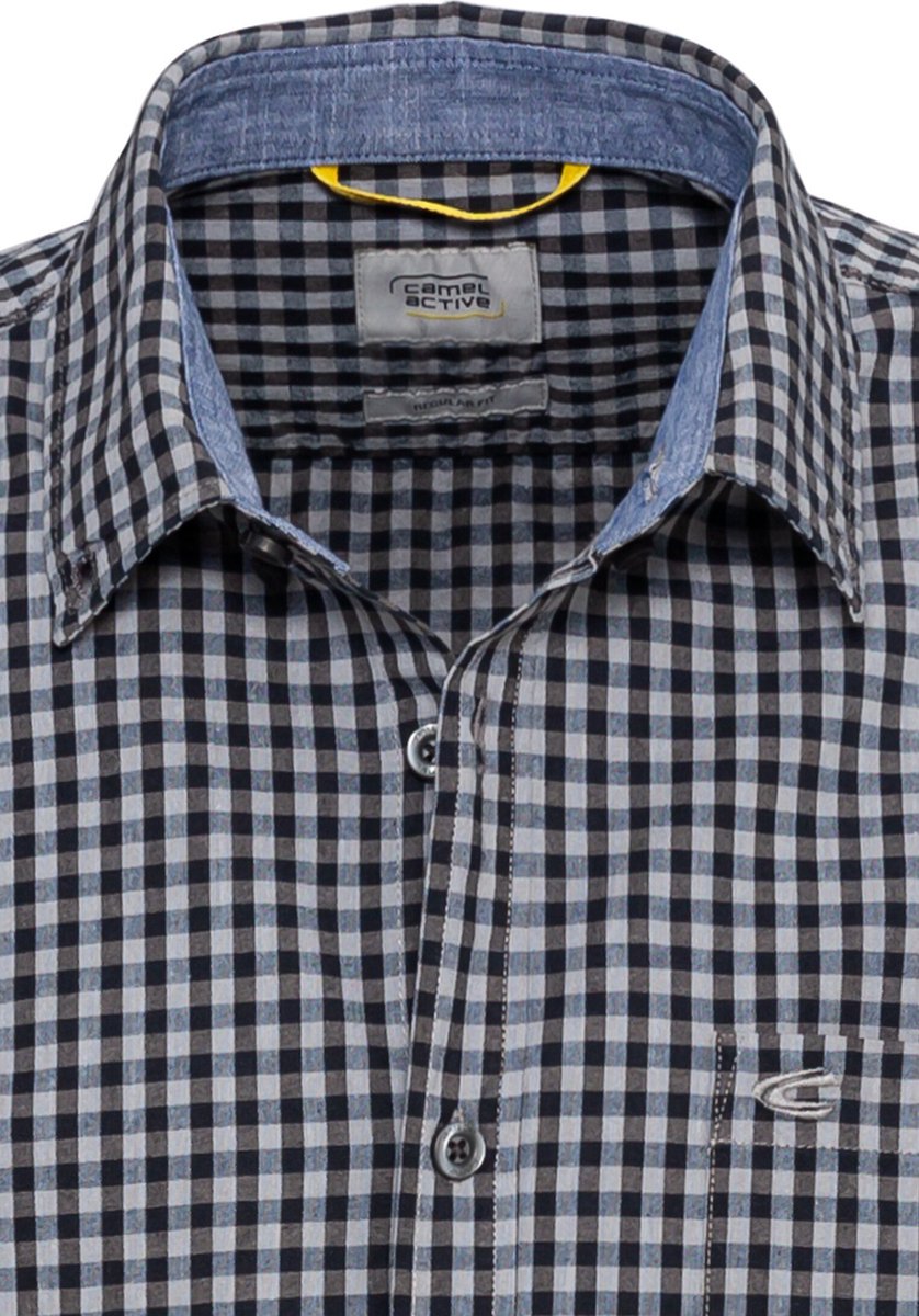 Muscle Cmdr Henley shirt voor heren, lange mouwen, slim-fit, vrijetijds-T- shirt van katoen met korte / lange mouwen, slanke pasvorm, geribbeld overhemd, XXL