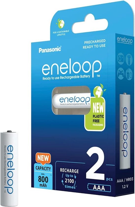 Panasonic Eneloop - Micro AAA - 750 mAh - 2 stuks