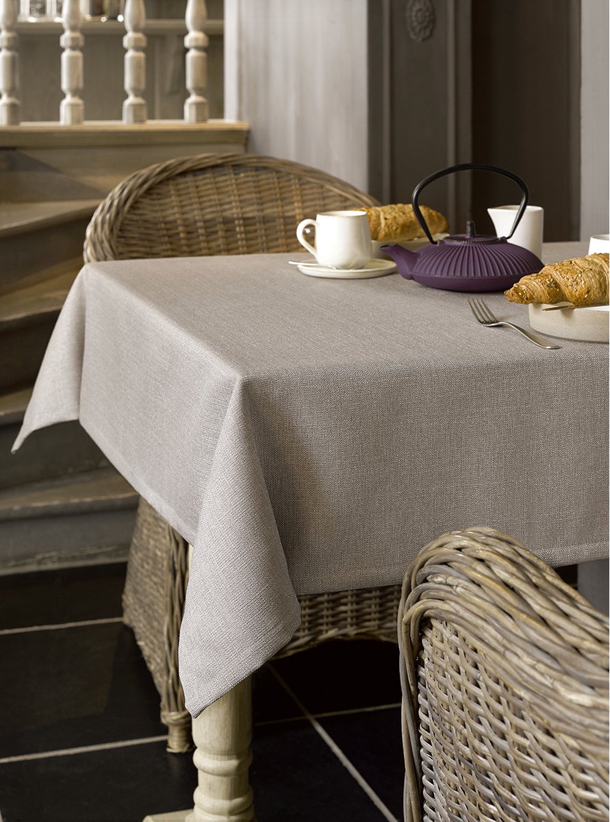 De Witte Lietaer Tafellaken, Gibson Taupe - 145 x 260 cm - 100% Polyester