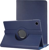 Hoesje Geschikt voor Samsung Galaxy Tab A8 Hoes Case Hard Cover 360 Draaibaar Hoesje - Donkerblauw